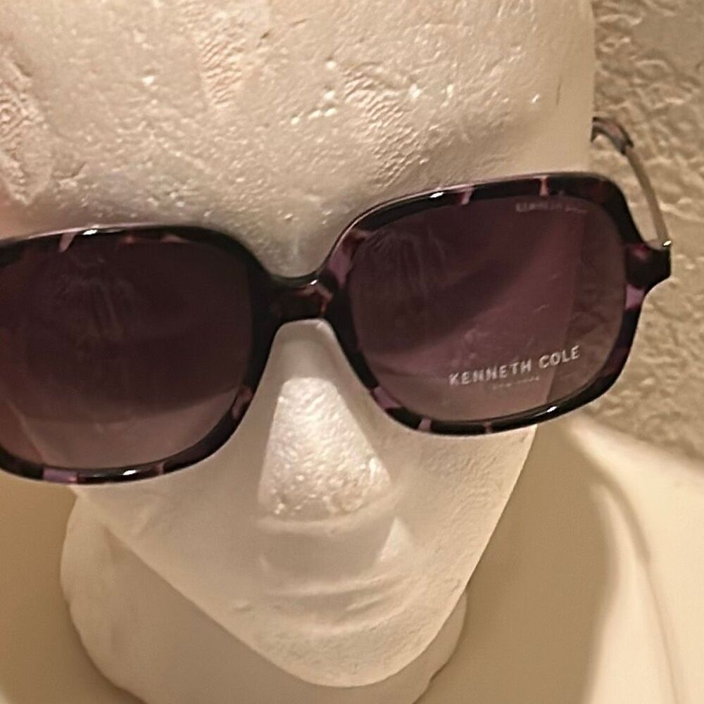 Kenneth Cole New York Oversized Sunglasses Purple Tortoiseshell Pattern KC00009 - Picture 10 of 12